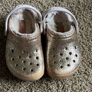 Gold Lined CROCS Clogs